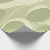 Light Green and Beige Abstract Circle Pattern Geschenkpapier (Ecke)