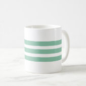 Light Green and Navy Blue Nautical Anchor Kaffeetasse (VorderseiteRechts)