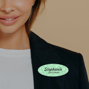 Light Green Animal Paw Print Namenschild