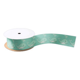 Light Green Baby Whales Satinband
