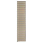 Light Green Blue Brown Plaid Tartan Table Runner Kurzer Tischläufer (Vorderseite)