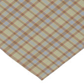 Light Green Blue Brown Plaid Tartan Table Runner Kurzer Tischläufer (Ecke)