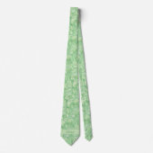 Light Green Botanic Monogram Krawatte (Vorderseite)