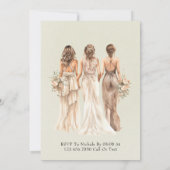 Light Green Bridesmaids Bridesmaids Luncheon Einladung (Rückseite)