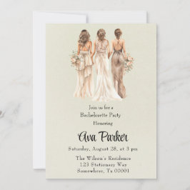 Light Green Bridesmaier Junggeselinnen-Abschied Einladung