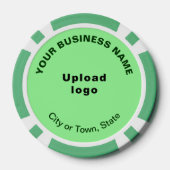 Light Green Business Brand auf Poker Chips (Rückseite)
