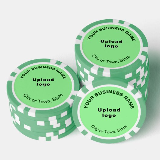 Light Green Business Brand auf Poker Chips (Stapel)