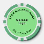 Light Green Business Brand auf Poker Chips (Vorderseite)