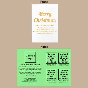 Light Green Business Brand on Christmas Foil Card Folienkarte