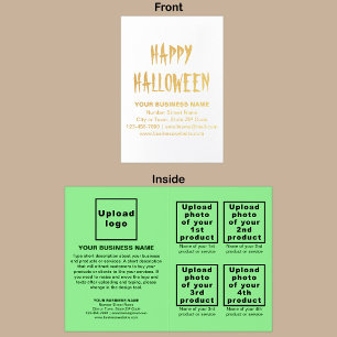 Light Green Business Brand on Halloween Foil Card Folienkarte