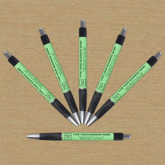 Light Green Business Brand on Pen Kugelschreiber