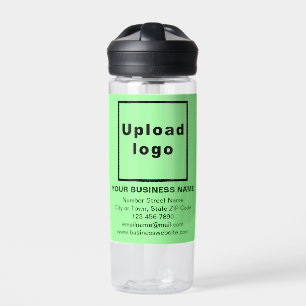 Light Green Business Brand on Plastic Water Flasch Trinkflasche