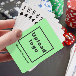 Light Green Business Brand on Playing Cards Spielkarten