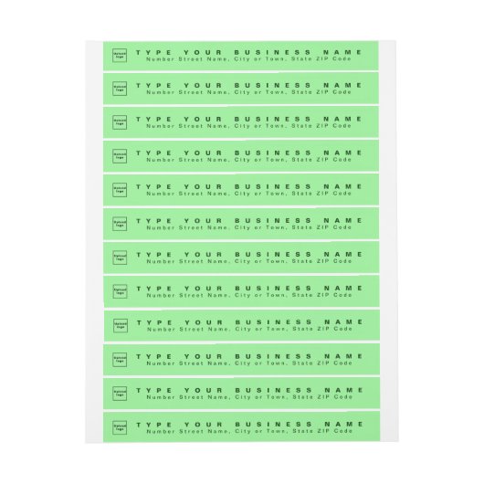 Light Green Business Rücksendeadresse Slim (Bogen)