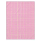 Light Green Cell Pattern Pink Checkered Plaid. Tischdecke (Vorderseite)