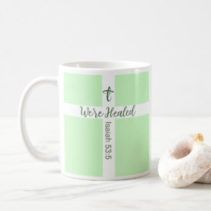 Light Green Christlich Faith Healing Bible Verse Kaffeetasse