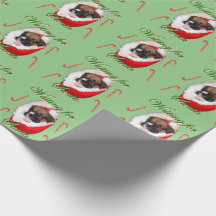 Light Green Christmas Boxer Welpenpackpapier
