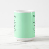 Light Green Courage Bible Verse Individuelle Name Kaffeetasse (Mittel)