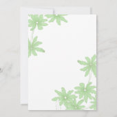 Light Green Daisies Hochzeitessen Probe Einladung (Rückseite)