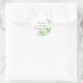 Light Green Daisies Rücksendeadresse Runder Aufkleber (Tasche)