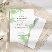 Light Green Daisies Wedding Einladung