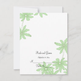 Light Green Daisies Wedding Reception Platzkarte