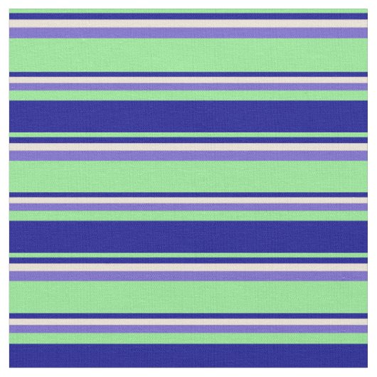 Light Green, Dark Blue, Bisque und Slate Blue Stoff (Nahaufnahme)