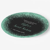 Light Green Dress Imitate Glitzer Sweet 16 Birthda Pappteller (Schrägansicht)