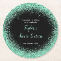 Light Green Dress Imitate Glitzer Sweet 16 Birthda