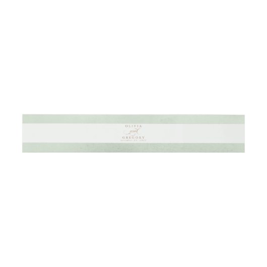 Light Green Elegant Script Einladungsbanderole (Flach)