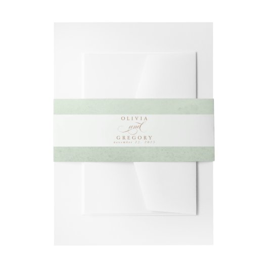 Light Green Elegant Script Einladungsbanderole (Vorderseite Beispiel)
