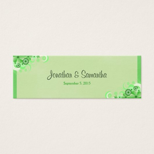 Light Green Floral Small Gastgeschenk Hochzeit Fev (Vorderseite)