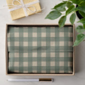 Light Green Gingham Decoupage Seidenpapier (Geschenk)