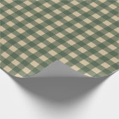 Light Green Gingham Geschenkpapier (Ecke)