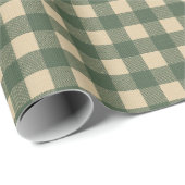 Light Green Gingham Geschenkpapier (Rolleneckpunkt)