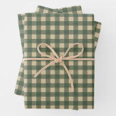Light Green Gingham Geschenkpapier Set (Beispiel)