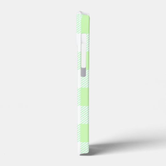 Light Green Gingham Karo Pattern Case-Mate iPhone Hülle (Rückseite / Links)
