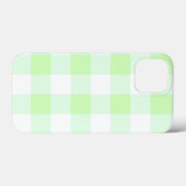 Light Green Gingham Karo Pattern Case-Mate iPhone Hülle (Rückseite (Horizontal))