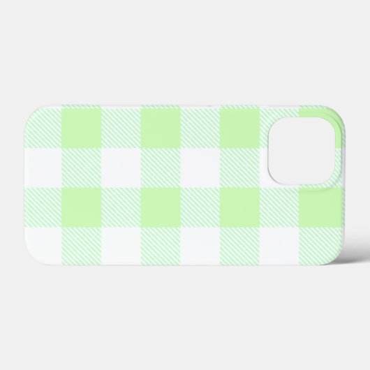 Light Green Gingham Karo Pattern Case-Mate iPhone Hülle (Rückseite (Horizontal))