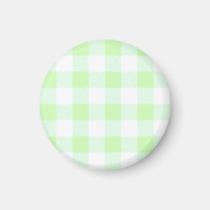 Light Green Gingham Karo Pattern Magnet