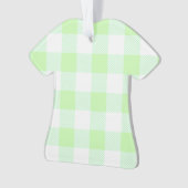 Light Green Gingham Karo Pattern Ornament (Vorderseite)