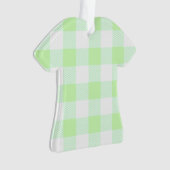 Light Green Gingham Karo Pattern Ornament (Vorderseite)