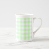Light Green Gingham Karo Pattern Porzellantasse (Rechts)
