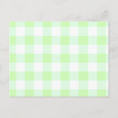 Light Green Gingham Karo Pattern Postkarte (Vorderseite)