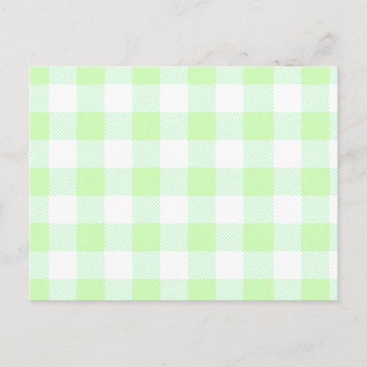 Light Green Gingham Karo Pattern Postkarte (Vorderseite)