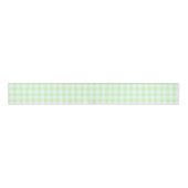 Light Green Gingham Karo Pattern Ripsband (Vorderseite)