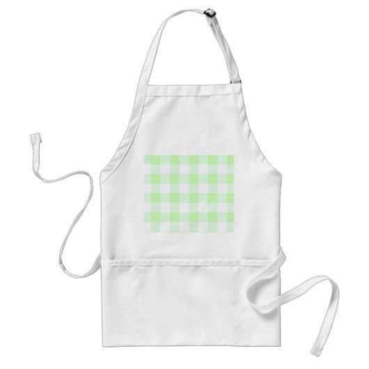 Light Green Gingham Karo Pattern Schürze (Vorne)