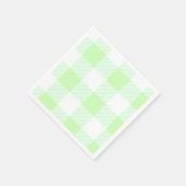 Light Green Gingham Karo Pattern Serviette (Ecke)