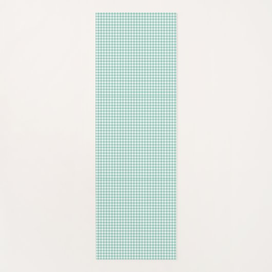 Light Green Gingham Pattern Kleiner Karo Kariert Yogamatte (Vorderseite)
