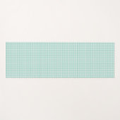 Light Green Gingham Pattern Kleiner Karo Kariert Yogamatte (Vorderseite (Horizontal))